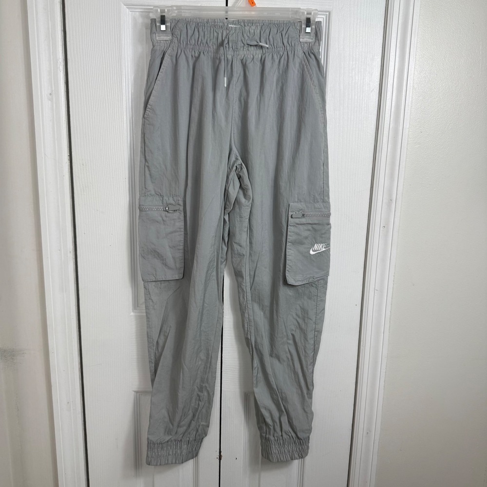 Nike Cargo Pants Kids Large Grey Streetwear Gorpcore Utility Joggers